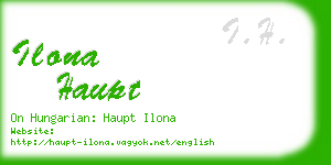 ilona haupt business card